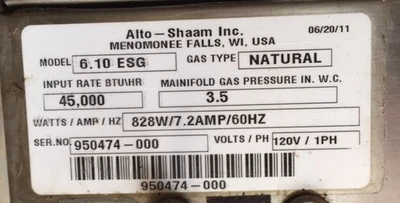 75-0029 Alto Shaam 6.10ESG Combitherm/CombiOven Deluxe