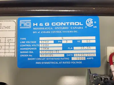 10 kW, 40 Amp, 600 Volt Control Panel Switch 5412 ESCH