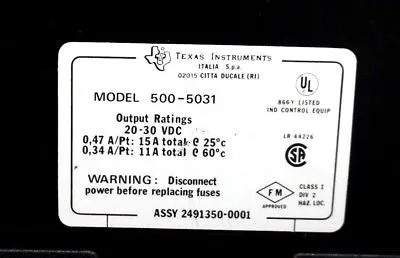 NEW SIEMENS TEXAS INSTRUMENTS 500-5031 OUTPUT MODULE 5005031