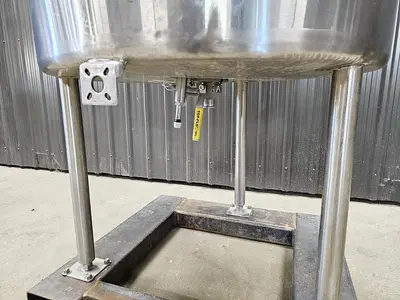 Used 150 Gallon Jacketed Tank, 304 Stainless Steel, With Scrape Agitation