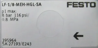 NEW FESTO LFR-D-MIDI-SA PNEUMATIC REGULATOR FILTER 187580 LFRDMIDISA