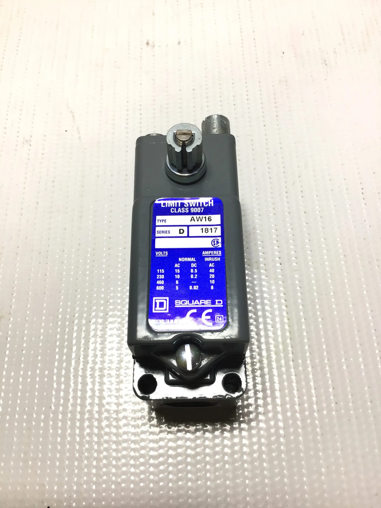 Square D 9007AW16 Precision Limit Switch Series D