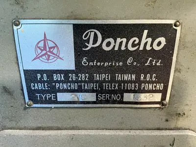 Used PONCHO ENTERPRISE CO., LTD 2VS Vertical Mills Ohio US | HGR 24 #1443172