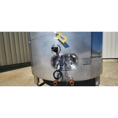 Used 6,500L (1,717 gal) Stainless Insulated Jacketed Liquid Storage Vessel Tank