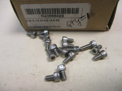 New 6-32X1/4" SHCS 18-8 SS Screws (QTY 16)