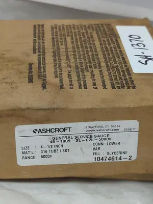 New | in-Stock ASHCROFT 45-1009-SL-02L-5000# Temperature and Pressure Testers Ohio US | Surplus Asset Holdings #1226222