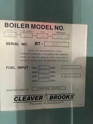 USED 2007 CLEAVER BROOKS FLX-100-800-160HW