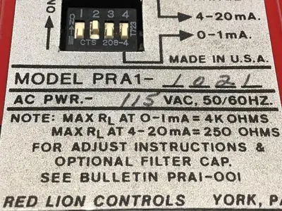 USED RED LION CONTROLS PRA1-1021