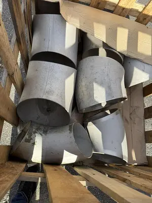 LOT OF LARGE INDUSTRIAL PIPE FITTINGS
