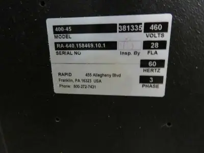 RAPID #400-45 GRANULATOR – NEW 2013 – NEVER USED!