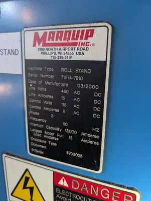 USED 2000 MARQUIP ROLL STAND