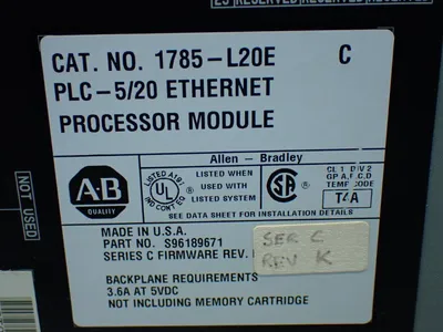 Used ALLENBRADLEY 1785L20E PLC Processors Ohio US | HGR 24 #1095258