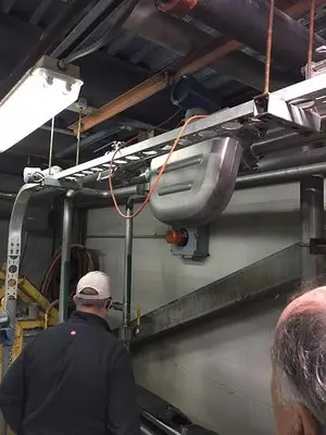 Spray dryer 7,000 lbs. Per hour evap. V-bottom dryer three nozzles #3653507