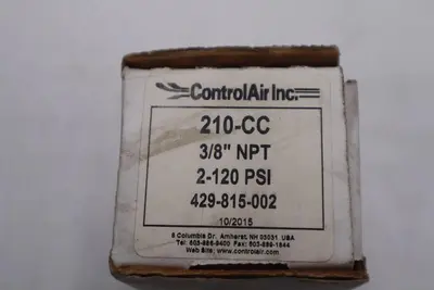 NEW OPEN BOX CONTROL AIR INC. Pressure regulating valve 210-CC STOCK K-3439