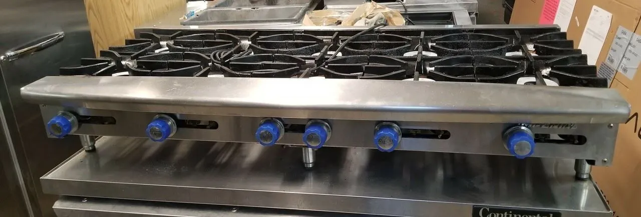 75-0261 Imperial IHPA-10-60 60'' Gas 10 Burner Hot Plate