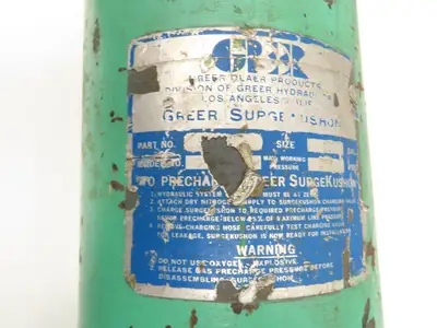 Greer Hydraulics SurgeKushon Accumulator 10 Gal 275 PSI 3" Flange 51"OAL