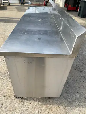 Used Winholt 96" X 24" Stainless Steel Cabinet with Casters - SS342 Food Prep Tables Illinois US | Falcon Restaurant Supply #1374896
