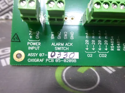 Oxigraf 05-0209B Oxygen Deficiency Analyzer Control Board 07-0330 Used