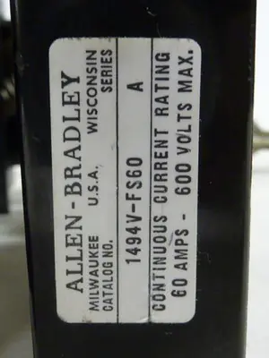 USED ALLEN BRADLEY 1494V-DS60 SER A