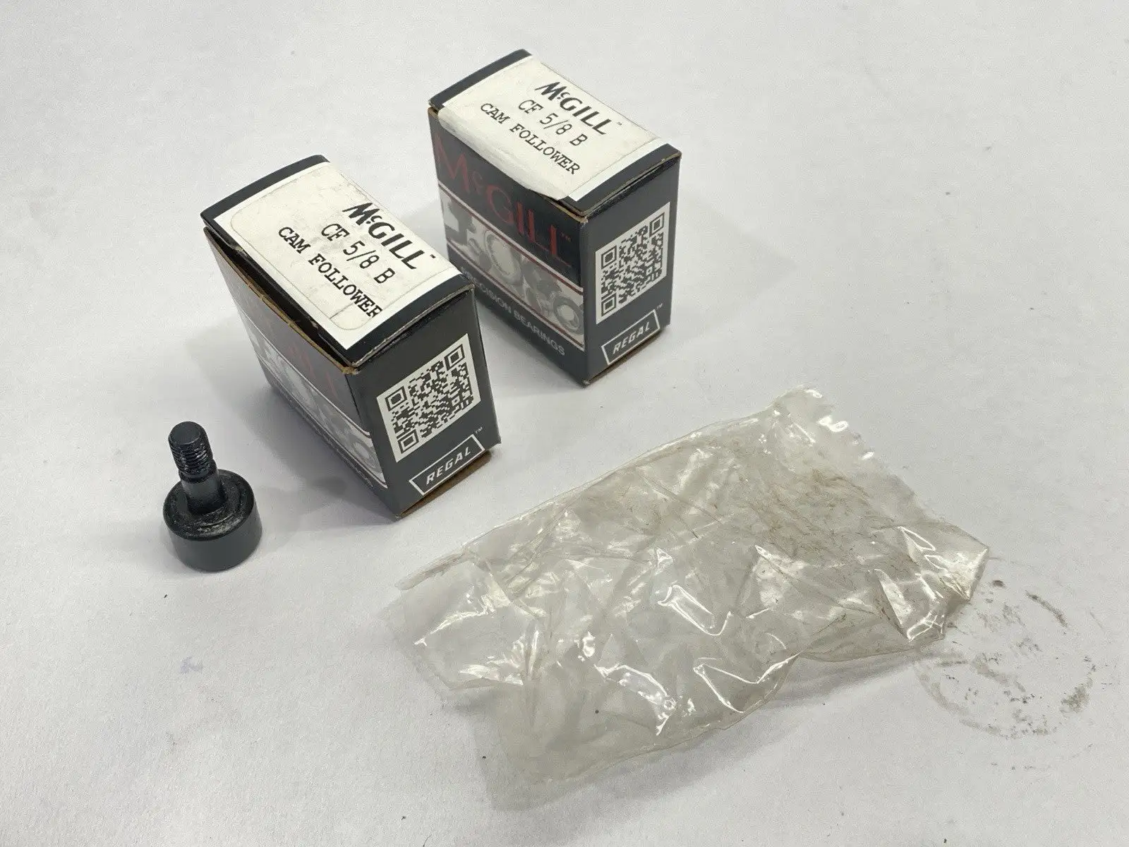 New | in-Stock McGill Cam Follower 5/8" 1/4-28 UNF Stud LOT OF 2 Bearings Michigan US | Maverick Industrial Sales #1395664