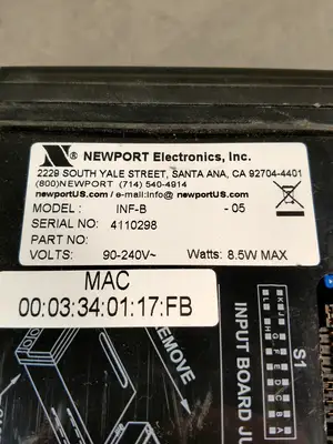 NEWPORT ELECTRONICS INF-B STRAIN PANEL METER 90-240V 50/60HZ 8.5W 2D