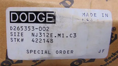 Dodge NJ312E.M1.C3 Cylindrical Roller Bearing New NIB