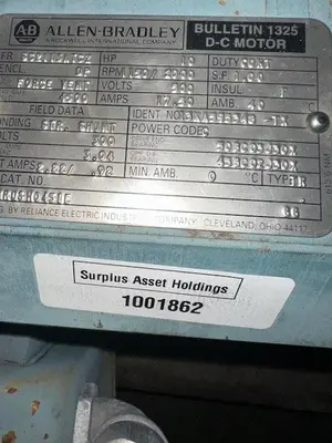 Used ALLEN-BRADLEY SC2113ATCZ D.C. Motors | Surplus Asset Holdings #1203444
