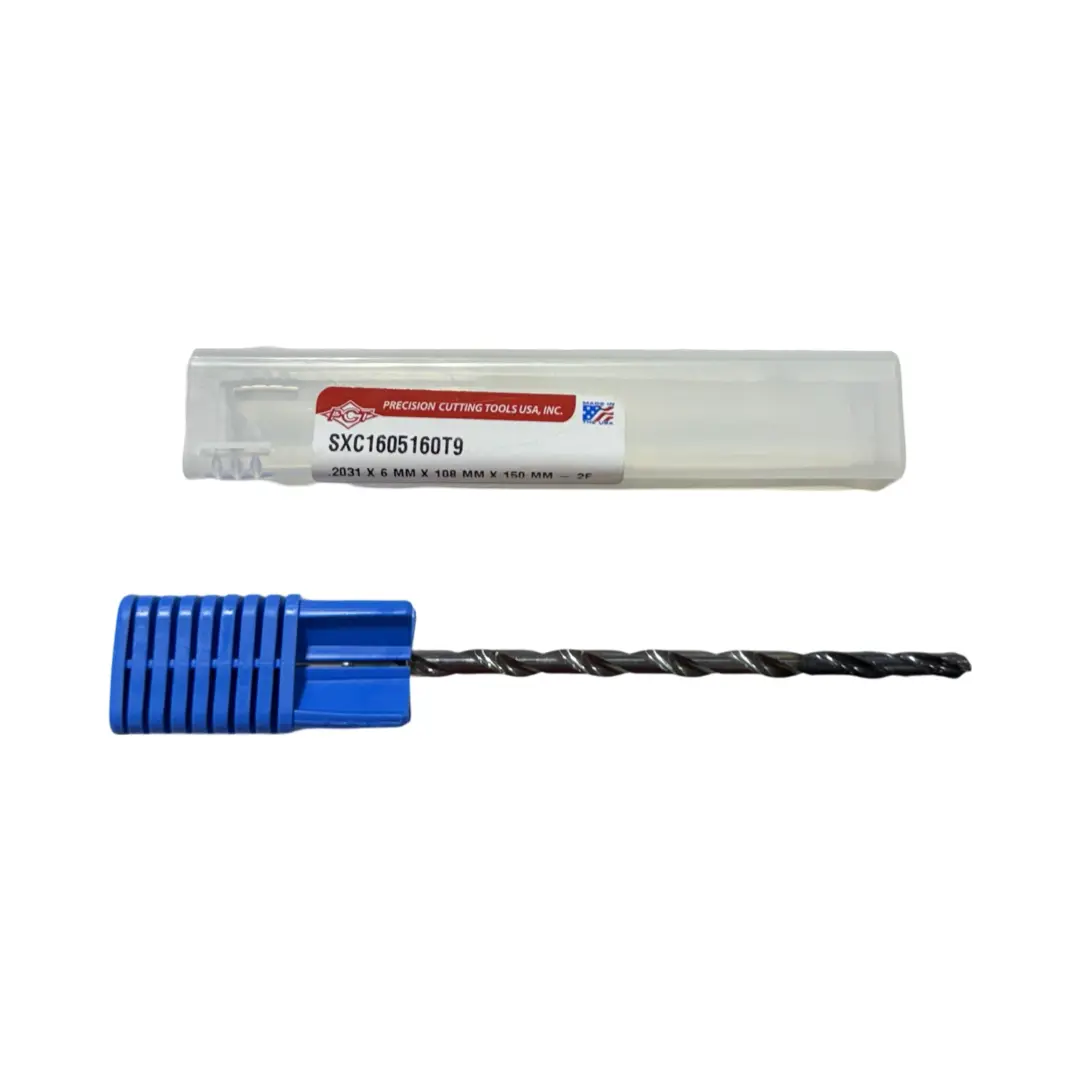 PCT 13/64" Solid Carbide Drill 16xD TiAlCN Coated 2 Flute Coolant Thru USA