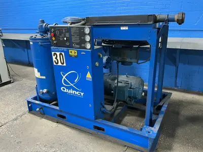 Used 2008 QUINCY COMPRESSOR QSLP60 Rotary Screw & Sliding Vane Air Compressors Ohio US | HGR 24 #1787408