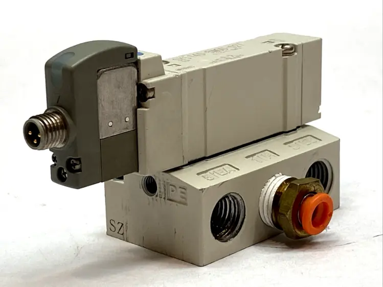 Used SMC SOLENOID VALVE 5-PORT 24VDC 1/4" BASE MOUNT Solenoid Valves Michigan US | Maverick Industrial Sales #1092806