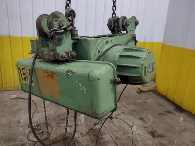 2 TON P&H POWERED CABLE HOIST, WITH ROLLING TROLLEY: YOBRO #25083