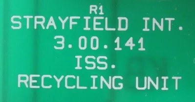 NEW STRAYFIELD 3.00.141 RECYCLING UNIT BOARD 300141