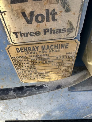 Used DENRAY "9600" Downdraft Tables California US | MachineryMax #1373187