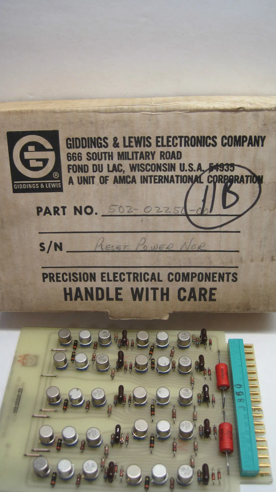 GIDDINGS & LEWIS 502-02250-00 PC BOARD RESET POWER NOR 5020225000