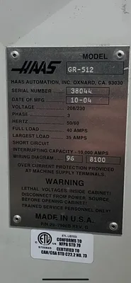 2004 HAAS GR-512 CNC Routers | Bud's Equipment Sales (11)