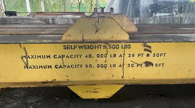50,000 LB. X 30' CAPITAL STEEL HEAVY DUTY SPREADER BAR / LIFTING BEAM: STOCK #19486