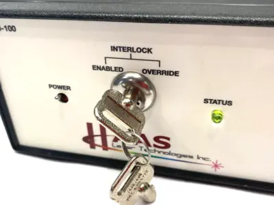 Used HAAS LASER TECHNOLOGIES SHUTTER INTERLOCK UNIT W/ KEY 120V 1-PH Misc Industrial Equipment | Maverick Industrial Sales #1098775