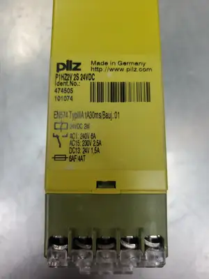 USED Pilz P1HZ2V 2S 24VDC Safety Relay, 24VDC, 240VAC, 6A