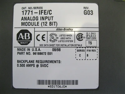 USED Allen-Bradley 1771-A2B