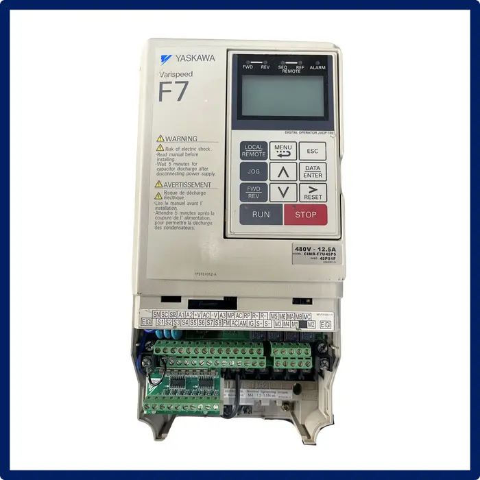Used YASKAWA CIMR-F7U45P5 WITHOUT COVER Servo Drives | CNC TOOLS LLC #768070