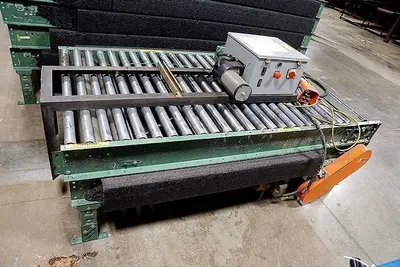 42" WIDE x 100 FEET ROACH POWER DRIVEN ROLLER / BELT CONVEYOR: YOBRO #24711
