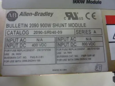 USED ALLEN BRADLEY 2090-SR040-09 SER A