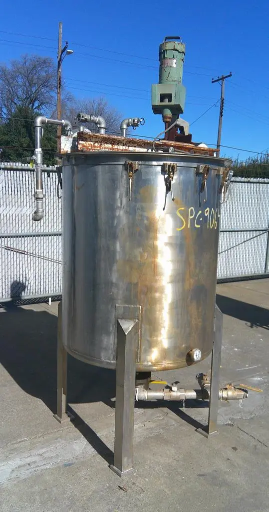 SPC9064  Tank 200 gallon vertical tank, Stainless Steel, 1/2 HP agitator, dish