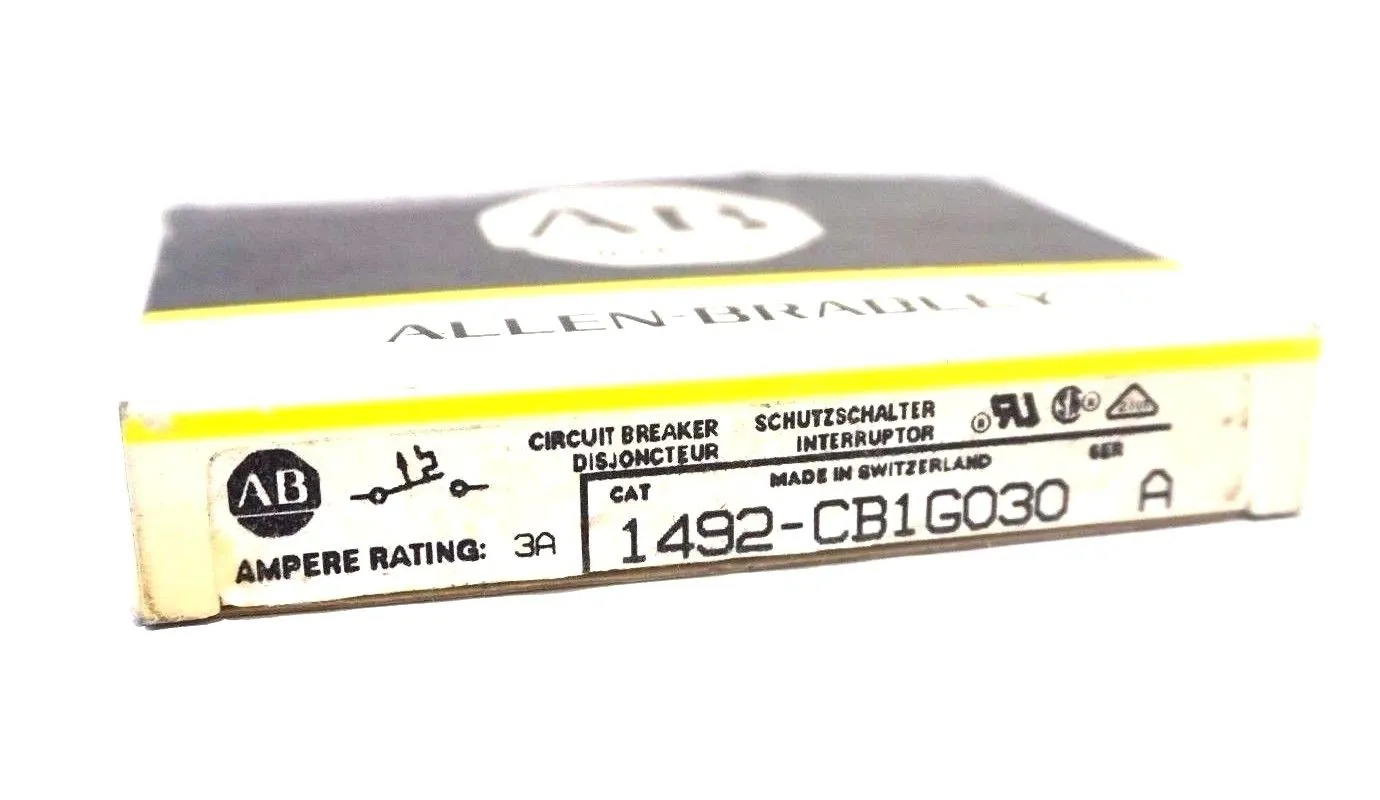 NEW ALLEN BRADLEY 1492-CB1G030 CIRCUIT BREAKER SER.A 1492CB1G030