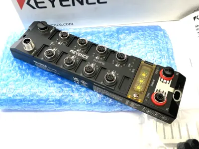 USED KEYENCE MULTI-PROTOCOL COMPATIBLE I/O-LINK MASTER MODULE 8-PORT