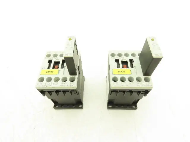 Siemens 3RT1016-1BB41 Motor Starter Contactor 600VAC 7.5Hp 24VDC Coil Lot Of 2