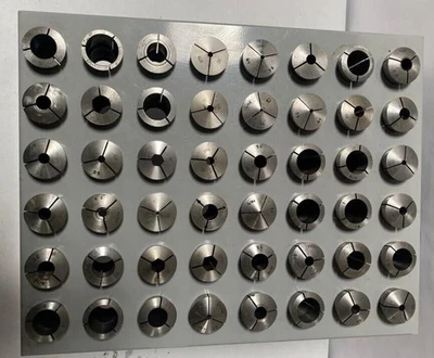 48 Pcs Set of 5C Collets With True Position CNC Organizer