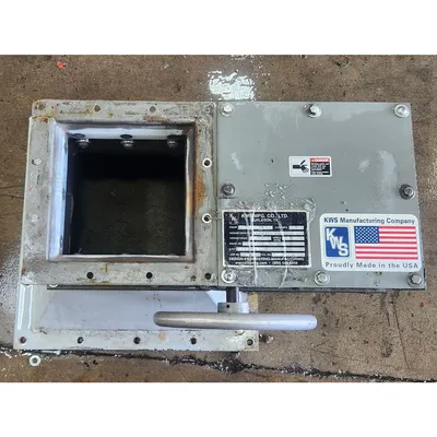 Used KWS Manufacturing 9" Rack and Pinion Slide Gate Roller Maintenance Valve