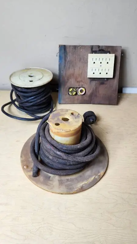 Electrical Cables and Outlet Panel with Accessories
