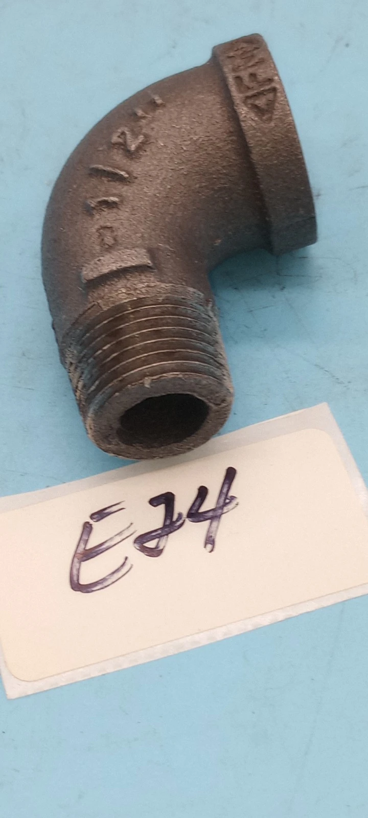 1 black 1/2" Black Malleable iron 90 Degree elbow
